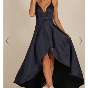 Showpo rich maxi girl dress dark navy US size 6 (Australian size 10)